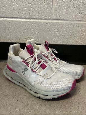On Running Cloudnova 2 Women’s Shoes Size 9 Undyed White Carnation Sneakers